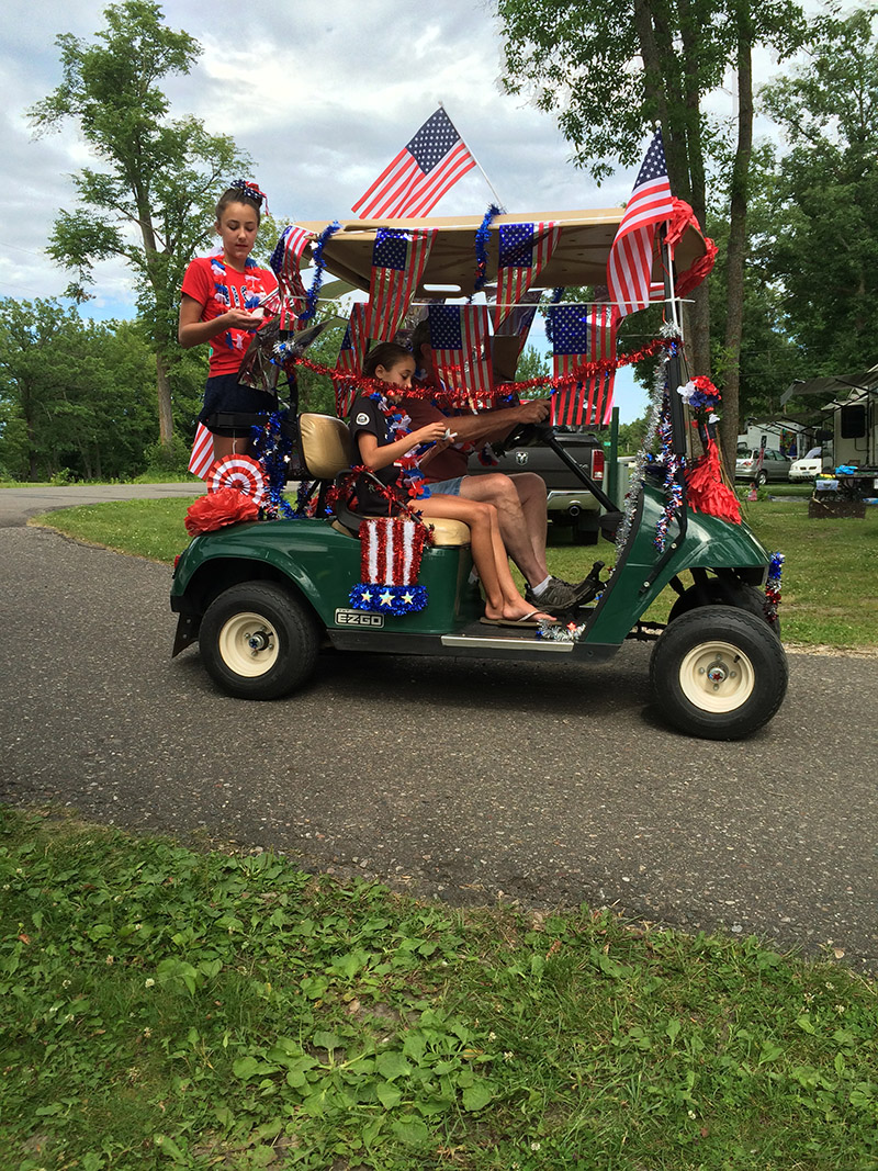 Fourth of July golf cart parade