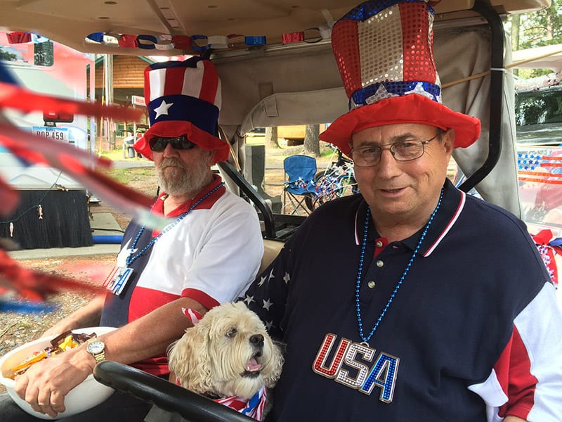 Fourth of July golf cart parade